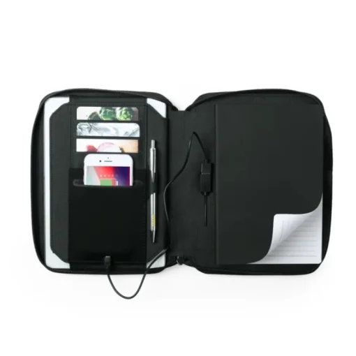 Gift Campaign Portablocco con logo con caricatore wireless 4000 mAh Wireless> Portadocumenti Personalizzati