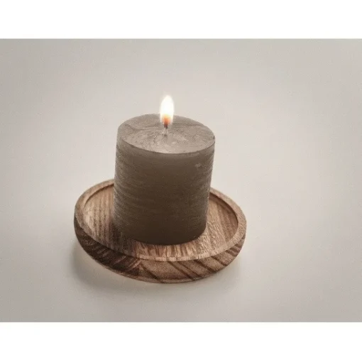 Gift Campaign Portacandele in legno con candela profumata alla vaniglia Wooden> Candele