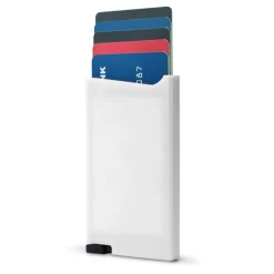 Gift Campaign Portacarte in ABS di vari colori con pulsante e protezione RFID></noscript> Portafogli