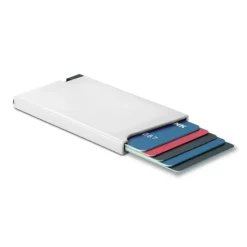 Gift Campaign Portacarte in ABS di vari colori con pulsante e protezione RFID></noscript> Portafogli