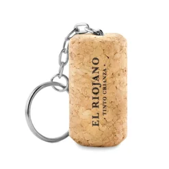 Gift Campaign Portachiavi a forma di tappo di sughero con anello Vino></noscript> Portachiavi In Legno