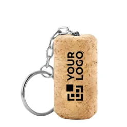 Gift Campaign Portachiavi a forma di tappo di sughero con anello Vino></noscript> Portachiavi In Legno
