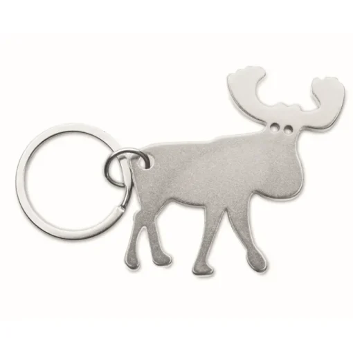 Gift Campaign Portachiavi apribottiglie in alluminio riciclato a forma di renna> Portachiavi Apribottiglie|Gadget Natalizi