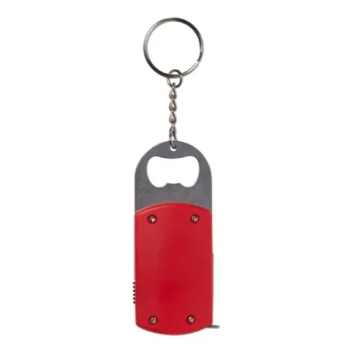 Gift Campaign Portachiavi apribottiglie personalizzati con torcia a Led e metro da 1m> Portachiavi Apribottiglie