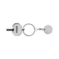 Gift Campaign Portachiavi con chiave di sfiato e gettone per carrello in zinco RCS> Portachiavi In Metallo
