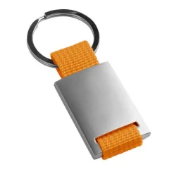 Gift Campaign Portachiavi con fascia colorata e pallca in metallo per logo Colors></noscript> Portachiavi In Metallo