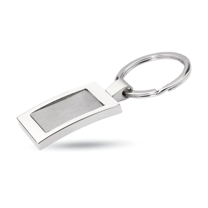Gift Campaign Portachiavi con logo elegante in zinco in confezione singola Chrome> Portachiavi In Metallo