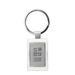 Gift Campaign Portachiavi con logo elegante in zinco in confezione singola Chrome><noscript><img width=