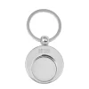 Gift Campaign Portachiavi con logo rotondo in metallo con gettone carrello KeyCoin> Portachiavi In Metallo