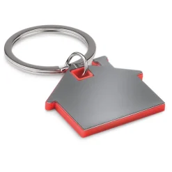 Gift Campaign Portachiavi di metallo personalizzati bicolore a forma di casa Home></noscript> Portachiavi In Metallo