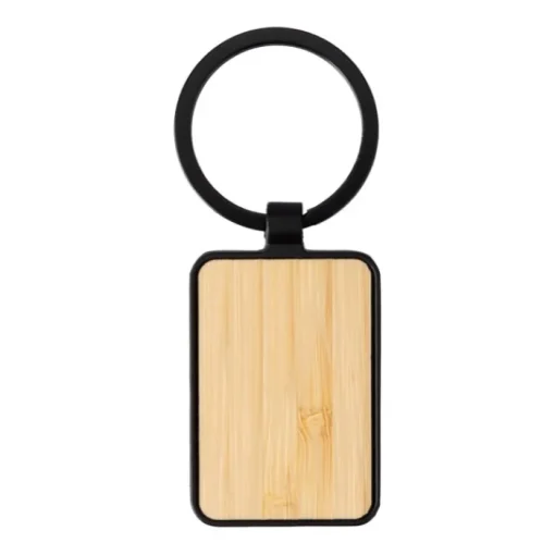 Gift Campaign Portachiavi in bambù con bordo e gancio in metallo personalizzato> Portachiavi In Legno