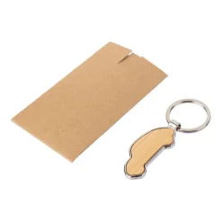 Gift Campaign Portachiavi in bambù e lega di zinco a forma di auto personalizzabile></noscript> Portachiavi In Legno