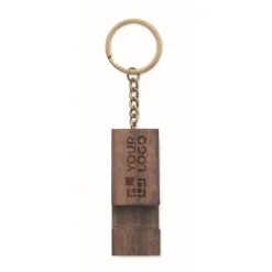 Gift Campaign Portachiavi in di noce con funzione di supporto per cellulare></noscript> Portachiavi In Legno