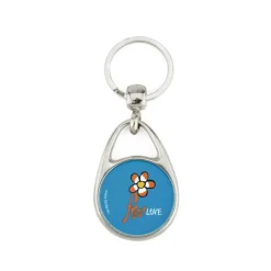 Gift Campaign Portachiavi in metallo a forma di goccia con inserto di carta Ø33mm></noscript> Portachiavi In Metallo