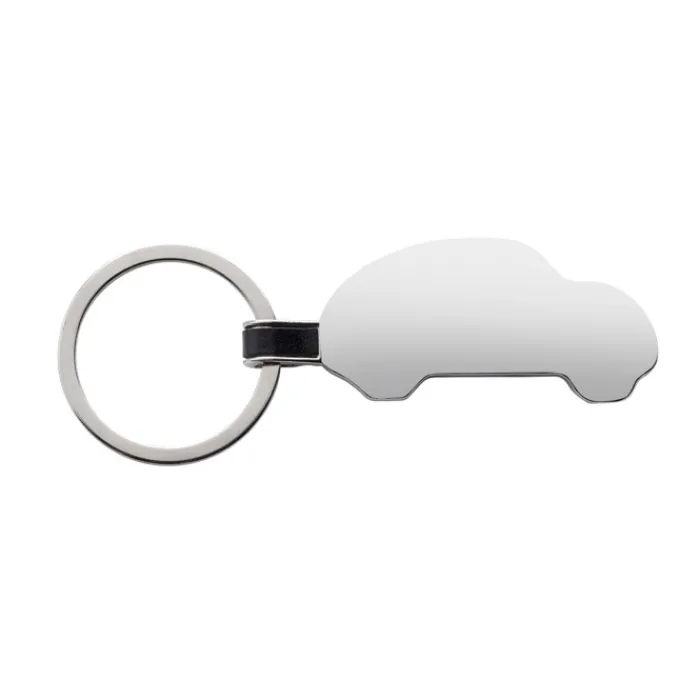 Gift Campaign Portachiavi in metallo con incisione a forma di auto in lega di zinco riciclato> Portachiavi In Metallo