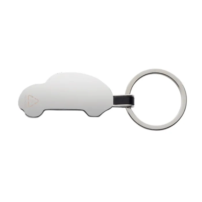 Gift Campaign Portachiavi in metallo con incisione a forma di auto in lega di zinco riciclato> Portachiavi In Metallo