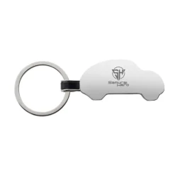 Gift Campaign Portachiavi in metallo con incisione a forma di auto in lega di zinco riciclato><noscript><img width=