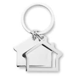 Gift Campaign Portachiavi in metallo con due ciondoli a forma di casa DoubleHome></noscript> Portachiavi In Metallo
