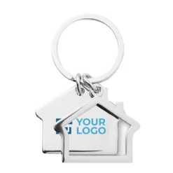 Gift Campaign Portachiavi in metallo con due ciondoli a forma di casa DoubleHome></noscript> Portachiavi In Metallo