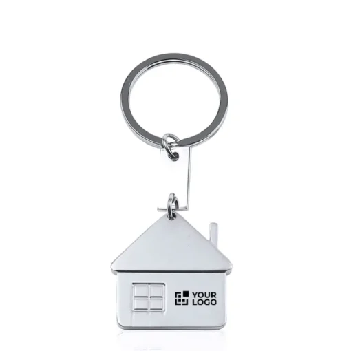 Gift Campaign Portachiavi in metallo opaco a forma di casa per incisione Small House> Portachiavi In Metallo