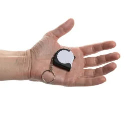 Gift Campaign Portachiavi in plastica riciclata e acciaio con metro a nastro 1M><noscript><img width=