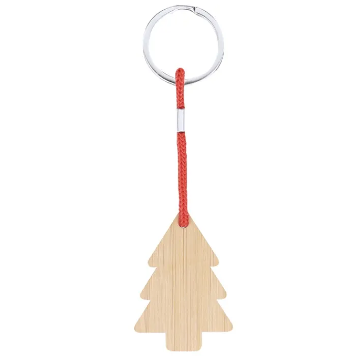 Gift Campaign Portachiavi natalizio in bambù a forma di albero di Natale> Gadget Natalizi