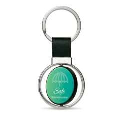 Gift Campaign Portachiavi personalizzato rotondo più colorazioni con anello Spinning> Portachiavi In Metallo