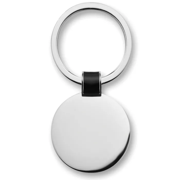 Gift Campaign Portachiavi promozionale metallo lucido rotondo per incisione Circle> Portachiavi In Metallo