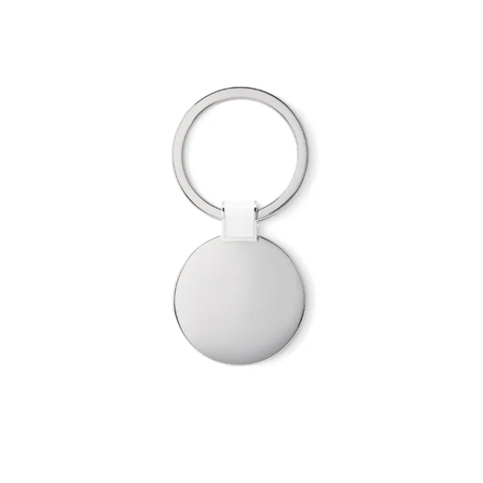 Gift Campaign Portachiavi promozionale metallo lucido rotondo per incisione Circle> Portachiavi In Metallo
