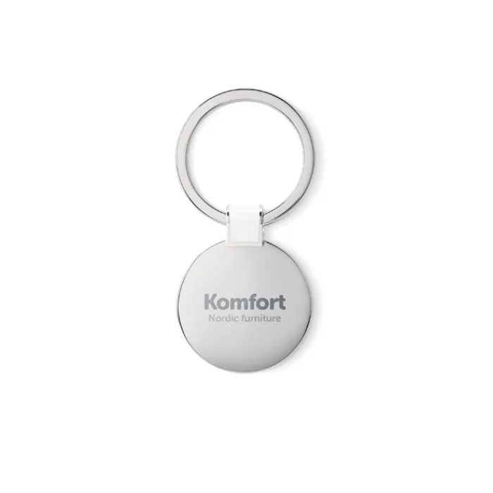 Gift Campaign Portachiavi promozionale metallo lucido rotondo per incisione Circle> Portachiavi In Metallo