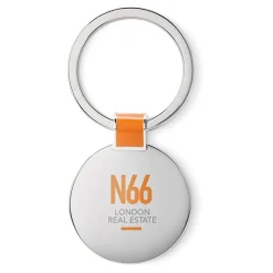 Gift Campaign Portachiavi promozionale metallo lucido rotondo per incisione Circle><noscript><img width=