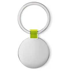 Gift Campaign Portachiavi promozionale metallo lucido rotondo per incisione Circle><noscript><img width=