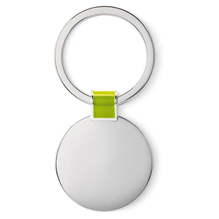 Gift Campaign Portachiavi promozionale metallo lucido rotondo per incisione Circle> Portachiavi In Metallo