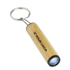 Gift Campaign Portachiavi promozionale bambù con torcia led e anello BambooLight> Torce