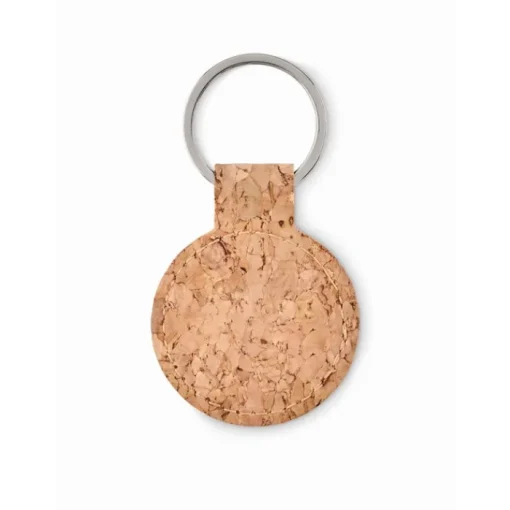 Gift Campaign Portachiavi pubblicitario rotondo in sughero con anello Eco Round> Portachiavi In Legno