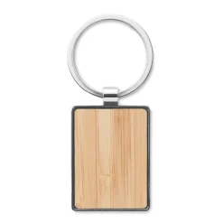 Gift Campaign Portachiavi rettangolare in bambù e lega di zinco Bamboo Rectangle></noscript> Portachiavi In Legno