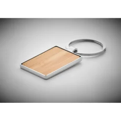 Gift Campaign Portachiavi rettangolare in bambù e lega di zinco Bamboo Rectangle></noscript> Portachiavi In Legno