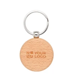Gift Campaign Portachiavi rotondo in legno di faggio con anello in metallo></noscript> Portachiavi In Legno