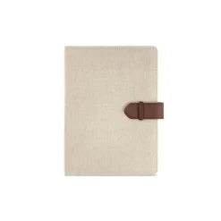 Gift Campaign Portadocumenti A5 in cotone riciclato con chiusura a scatto in PU><noscript><img width=