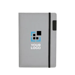 Gift Campaign Portadocumenti A5 in rPET con quaderno a righe rimovibile e portapenne></noscript> Portadocumenti Personalizzati