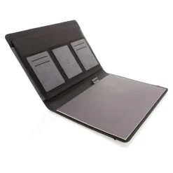 Gift Campaign Portadocumenti con logo A4 multiscomparto pagine a righe Leather><noscript><img width=