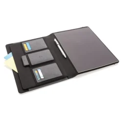 Gift Campaign Portadocumenti con logo A4 multiscomparto pagine a righe Leather><noscript><img width=