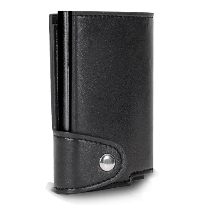 Gift Campaign Portafogli personalizzati in similpelle con portacarte con pulsante> Portafogli