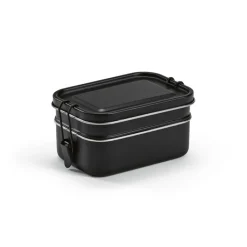 Gift Campaign Portapranzo doppio in acciaio inox riciclato con fibbie laterali 1,05l> Porta Pranzo