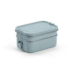 Gift Campaign Portapranzo doppio in acciaio inox riciclato con fibbie laterali 1,05l></noscript> Porta Pranzo