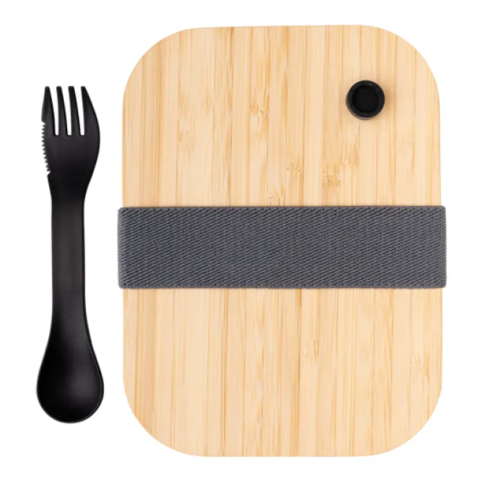 Gift Campaign Portavivande personalizzati in vetro con posate 750ml Crystal Clear> Porta Pranzo