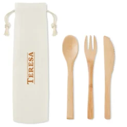 Gift Campaign Posate personalizzate economiche in bambù in sacchetto Bamboo></noscript> Altri Utensili Da Cucina