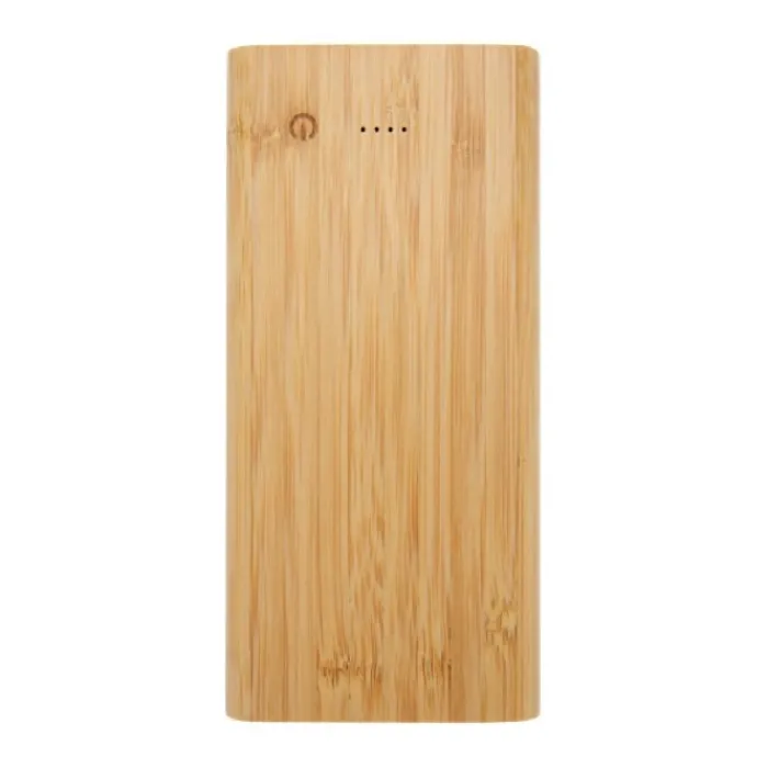 Gift Campaign Power bank da 10.000 mAh in bambù con 4 indicatori LED e 4 porte USB> Power Bank Personalizzati