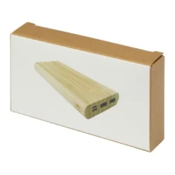 Gift Campaign Power bank da 10.000 mAh in bambù con 4 indicatori LED e 4 porte USB><noscript><img width=