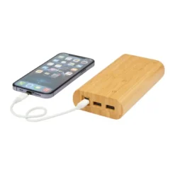 Gift Campaign Power bank da 20.000 mAh in bambù con 4 indicatori LED e 4 porte USB></noscript> Power Bank Personalizzati